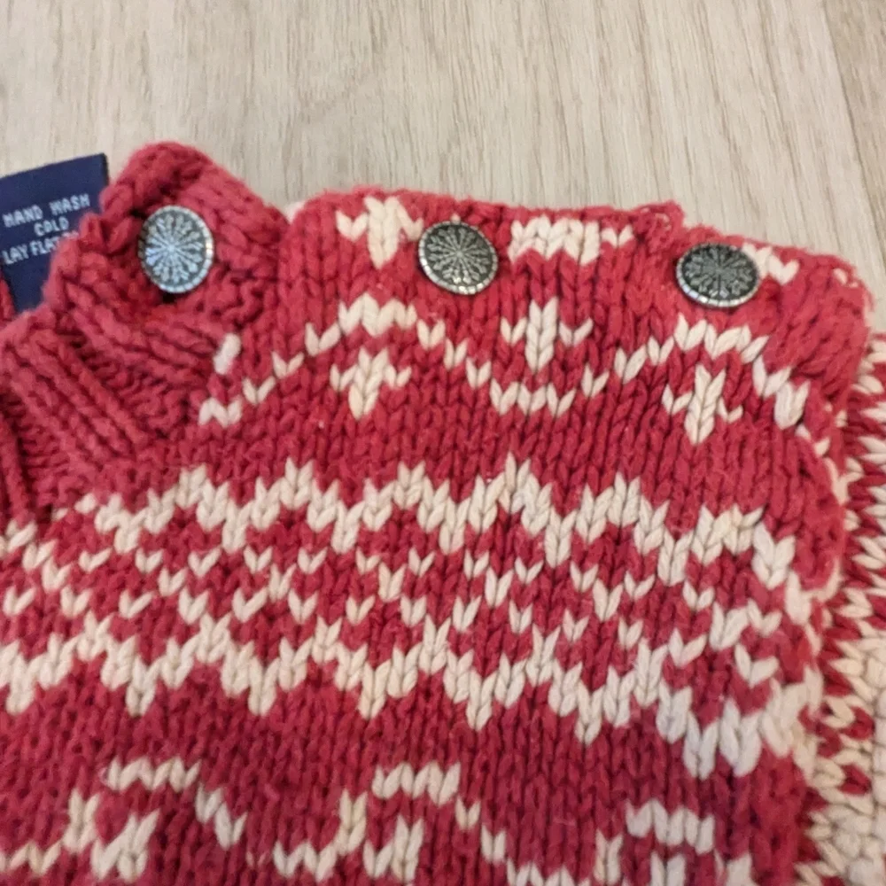 Baby Vintage Ralph Lauren Snowflake Red Sweater Size 4T